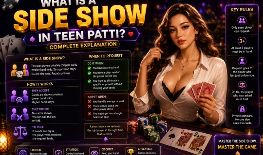 What Is a Side Show in Teen Patti? Complete Explanation